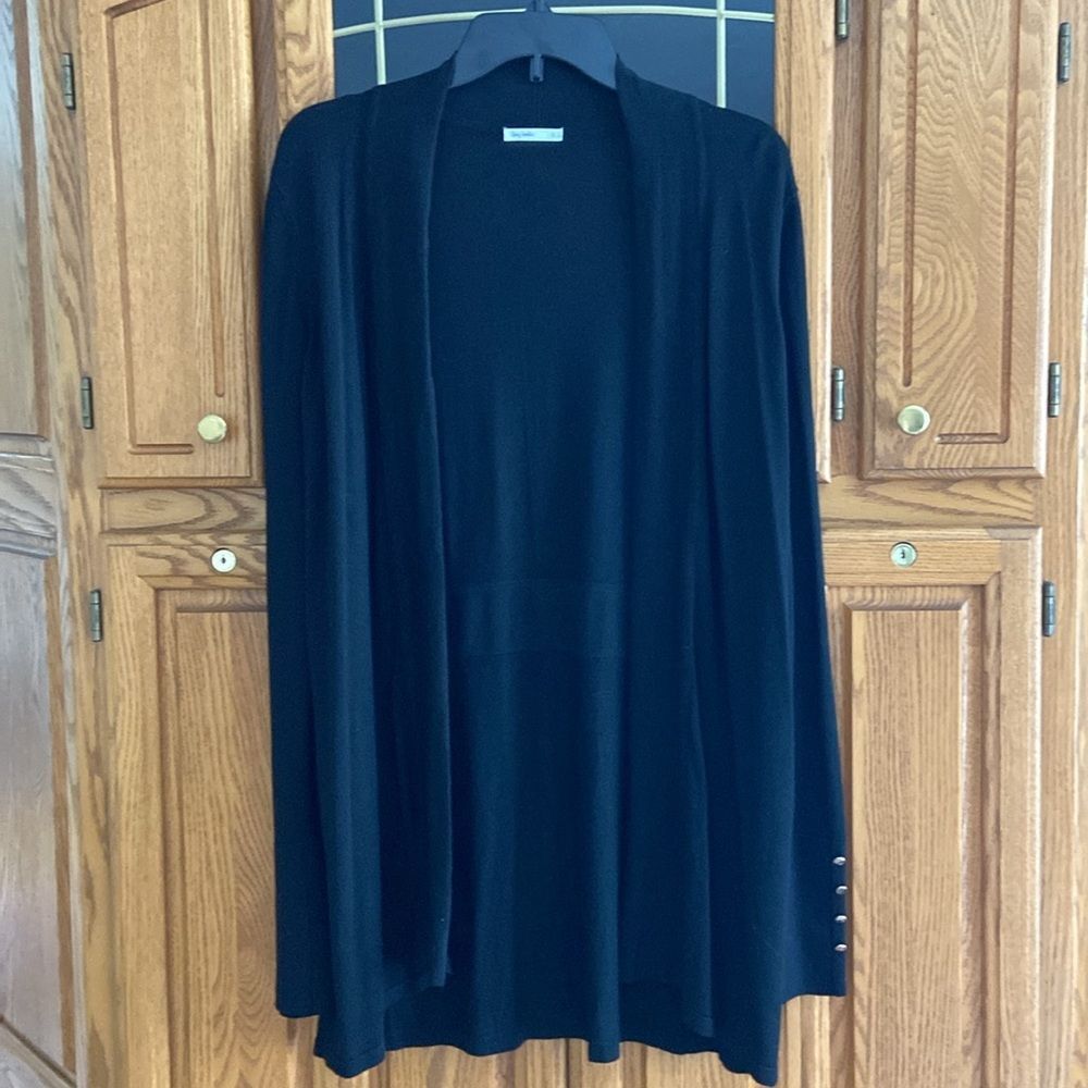 Spicy Sandra Black Knitted Lond Sleeve Open Front Cardigan new without tag